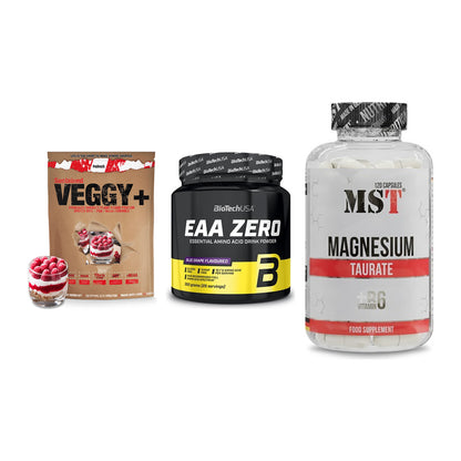 Pflanzliches Set: Sinob VEGGY + BioTech EAA + MST Magnesium – alle enthaltenen Artikel
