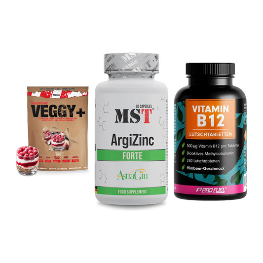 Pflanzliches Set: Sinob VEGGY + MST ArgiZinc + ProFuel Vitamin – alle enthaltenen Artikel