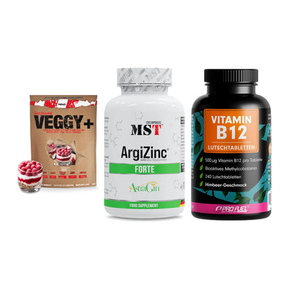 Pflanzliches Set: Sinob VEGGY + MST ArgiZinc + ProFuel Vitamin – alle enthaltenen Artikel