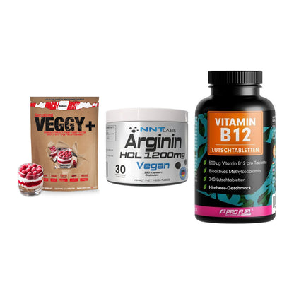 Pflanzliches Set: Sinob VEGGY + NNT Arginin HCL + ProFuel Vitamin – alle enthaltenen Artikel