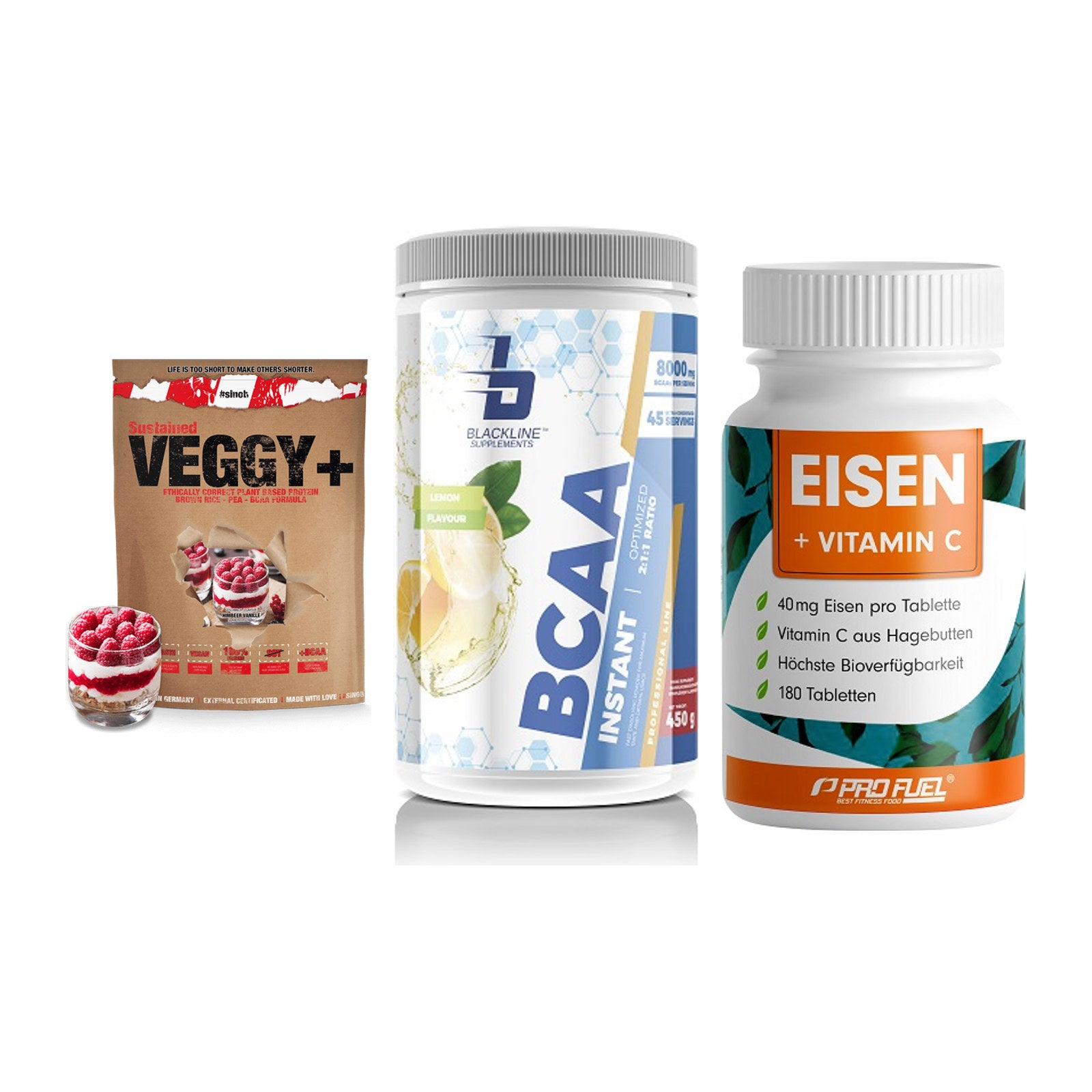 Pflanzliches Set: Sinob VEGGY + Blackline + ProFuel EISEN – alle enthaltenen Artikel
