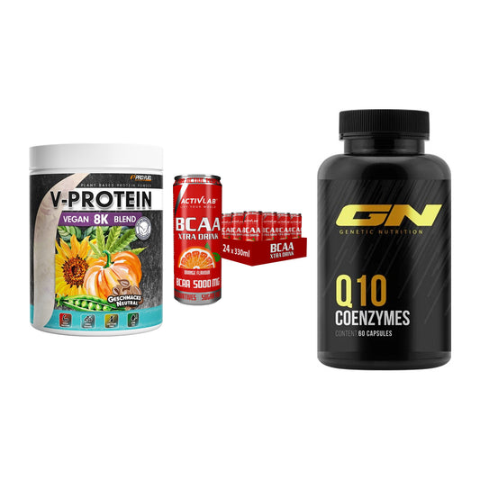Pflanzliches Set: ProFuel V-Prote + Activlab BCAA + GN Q10 Health – alle enthaltenen Artikel
