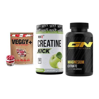 Pflanzliches Set: Sinob VEGGY + MST Creatine + GN Magnesium – alle enthaltenen Artikel