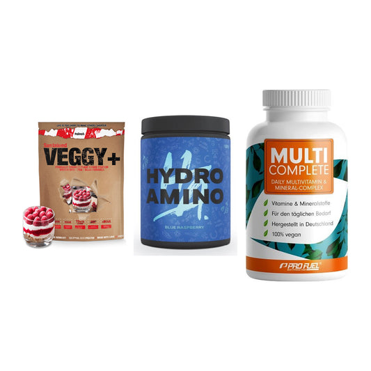 Pflanzliches Set: Sinob VEGGY + Nanosupps Hydro + ProFuel MULTI – alle enthaltenen Artikel