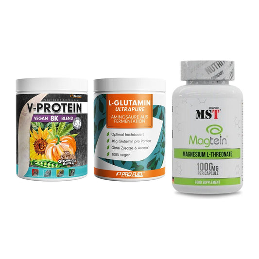 Pflanzliches Set: ProFuel V-Prote + ProFuel Glutami + MST Magnesium – alle enthaltenen Artikel