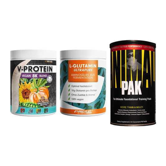 Pflanzliches Set: ProFuel V-Prote + ProFuel Glutami + Universal – alle enthaltenen Artikel