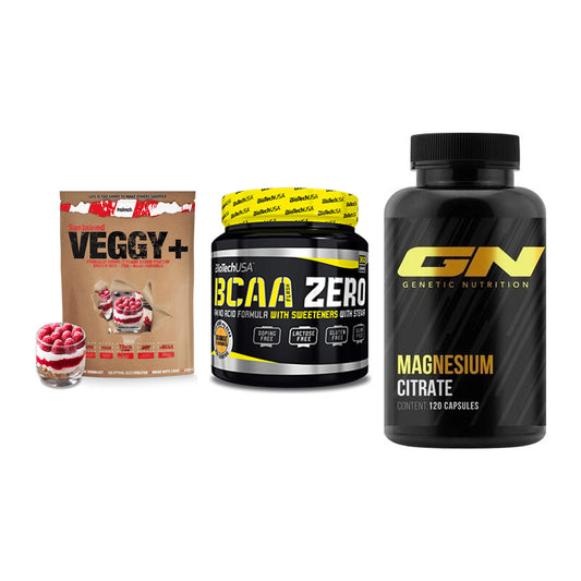 Pflanzliches Set: Sinob VEGGY + BioTech BCAA + GN Magnesium – alle enthaltenen Artikel