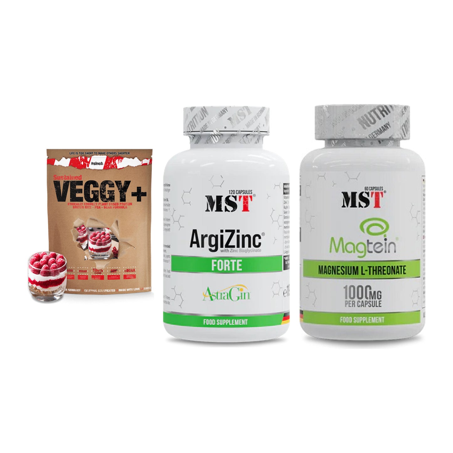 Pflanzliches Set: Sinob VEGGY + MST ArgiZinc + MST Magnesium – alle enthaltenen Artikel