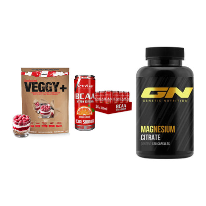 Pflanzliches Set: Sinob VEGGY + Activlab BCAA + GN Magnesium – alle enthaltenen Artikel
