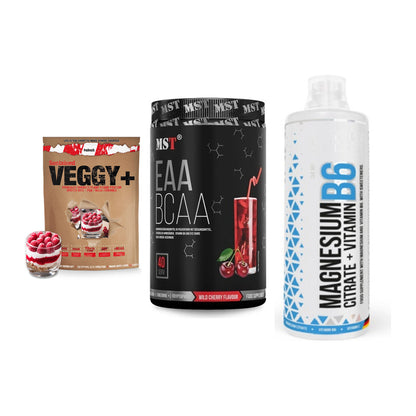 Pflanzliches Set: Sinob VEGGY + MST EAA & BCAA + MST Magnesium – alle enthaltenen Artikel
