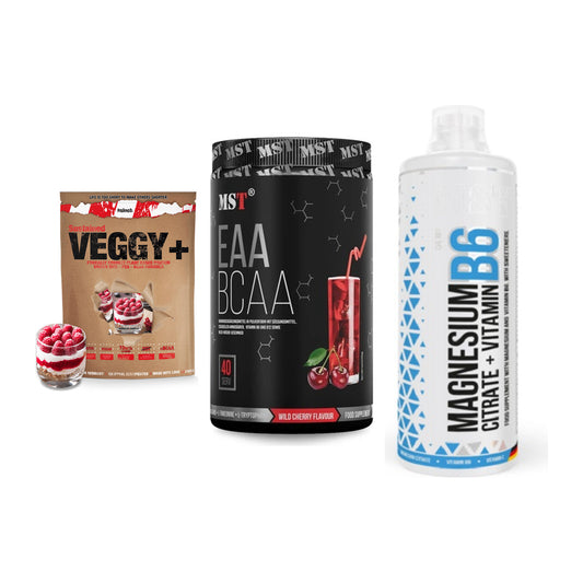 Pflanzliches Set: Sinob VEGGY + MST EAA & BCAA + MST Magnesium – alle enthaltenen Artikel