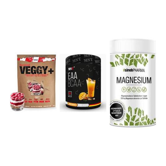 Pflanzliches Set: Sinob VEGGY + MST EAA & BCAA + Sinob Magnesium – alle enthaltenen Artikel
