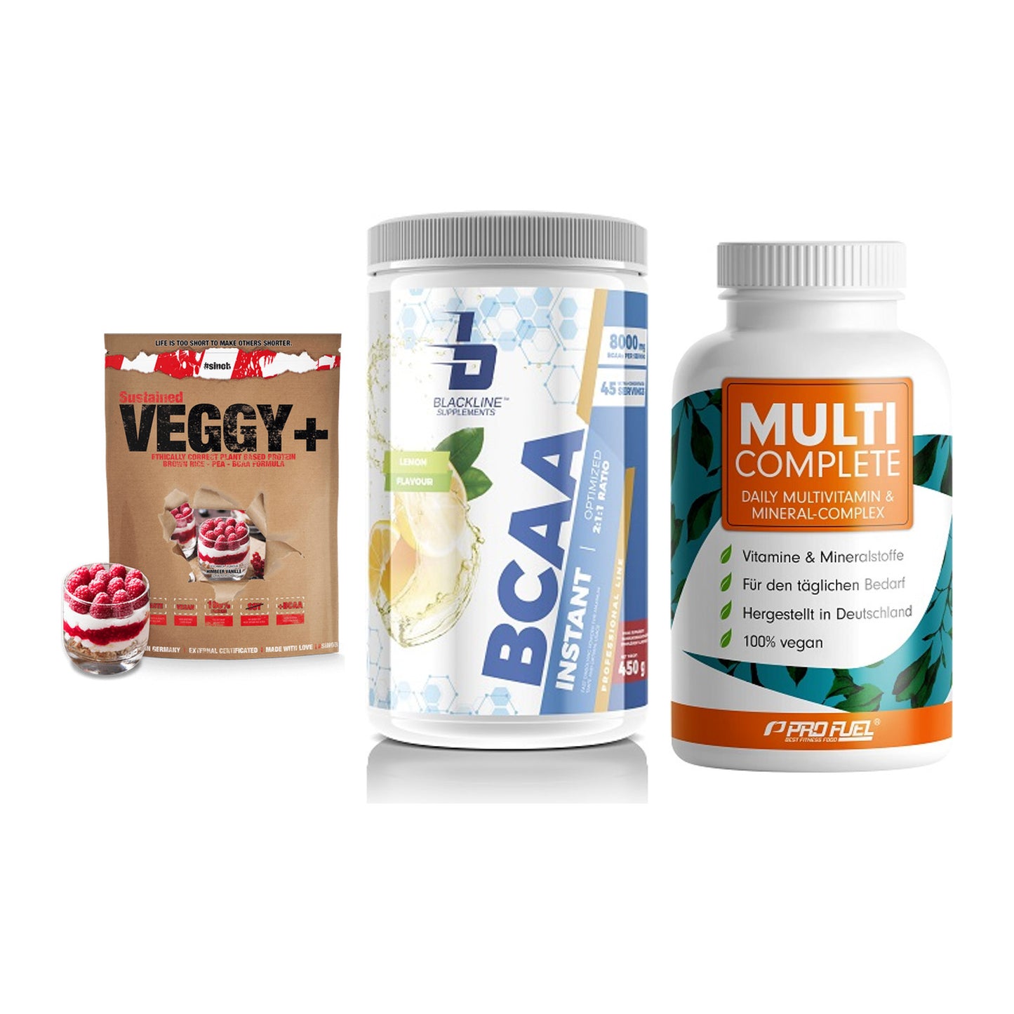 Pflanzliches Set: Sinob VEGGY + Blackline + ProFuel MULTI – alle enthaltenen Artikel