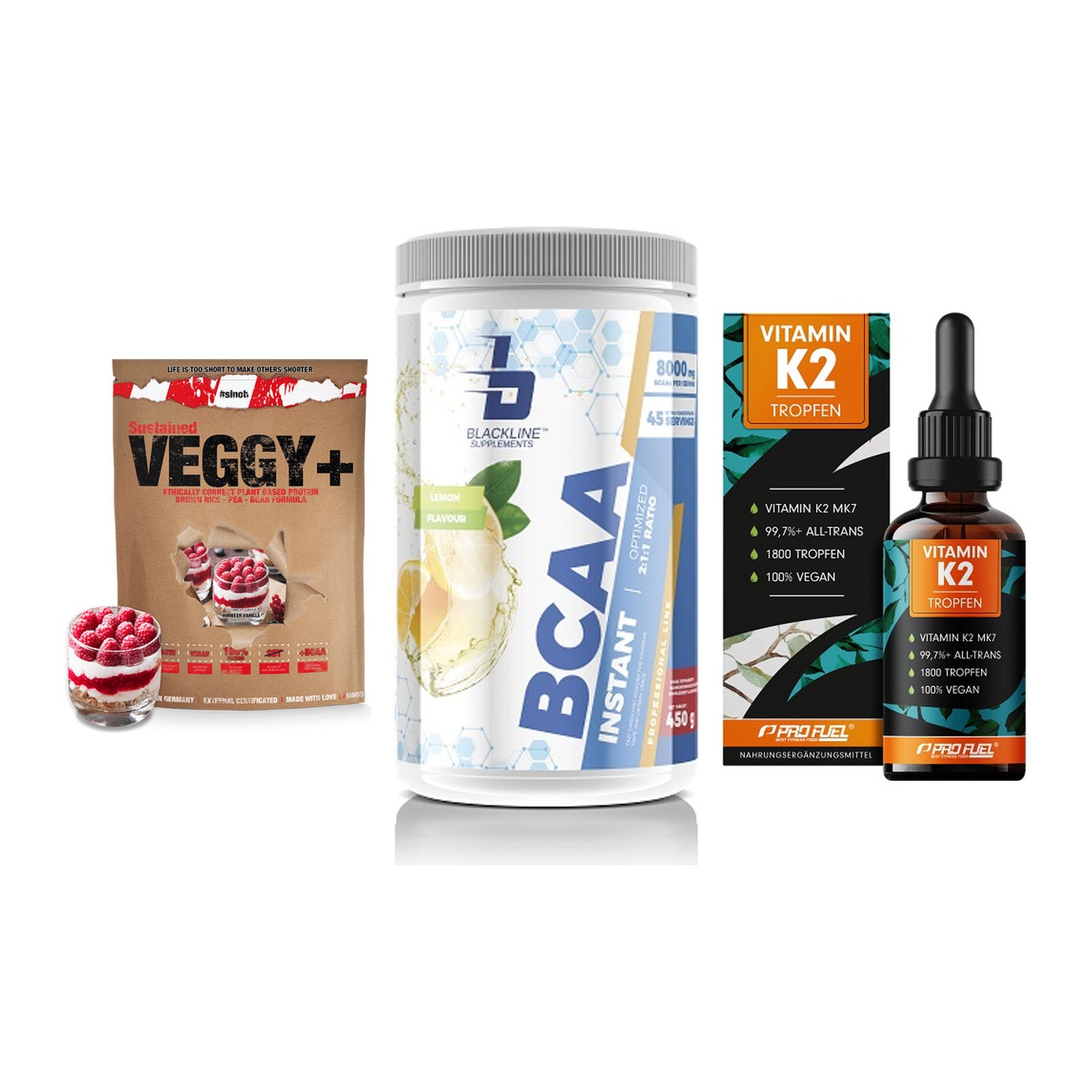 Pflanzliches Set: Sinob VEGGY + Blackline + ProFuel Vitamin – alle enthaltenen Artikel