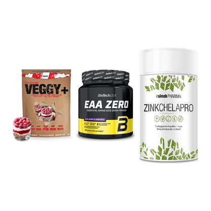 Pflanzliches Set: Sinob VEGGY + BioTech EAA + Sinob Zink – alle enthaltenen Artikel