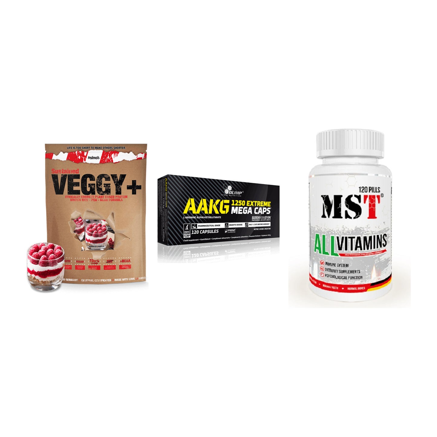 Pflanzliches Set: Sinob VEGGY + Olimp AAKG + MST All Vitamin – alle enthaltenen Artikel