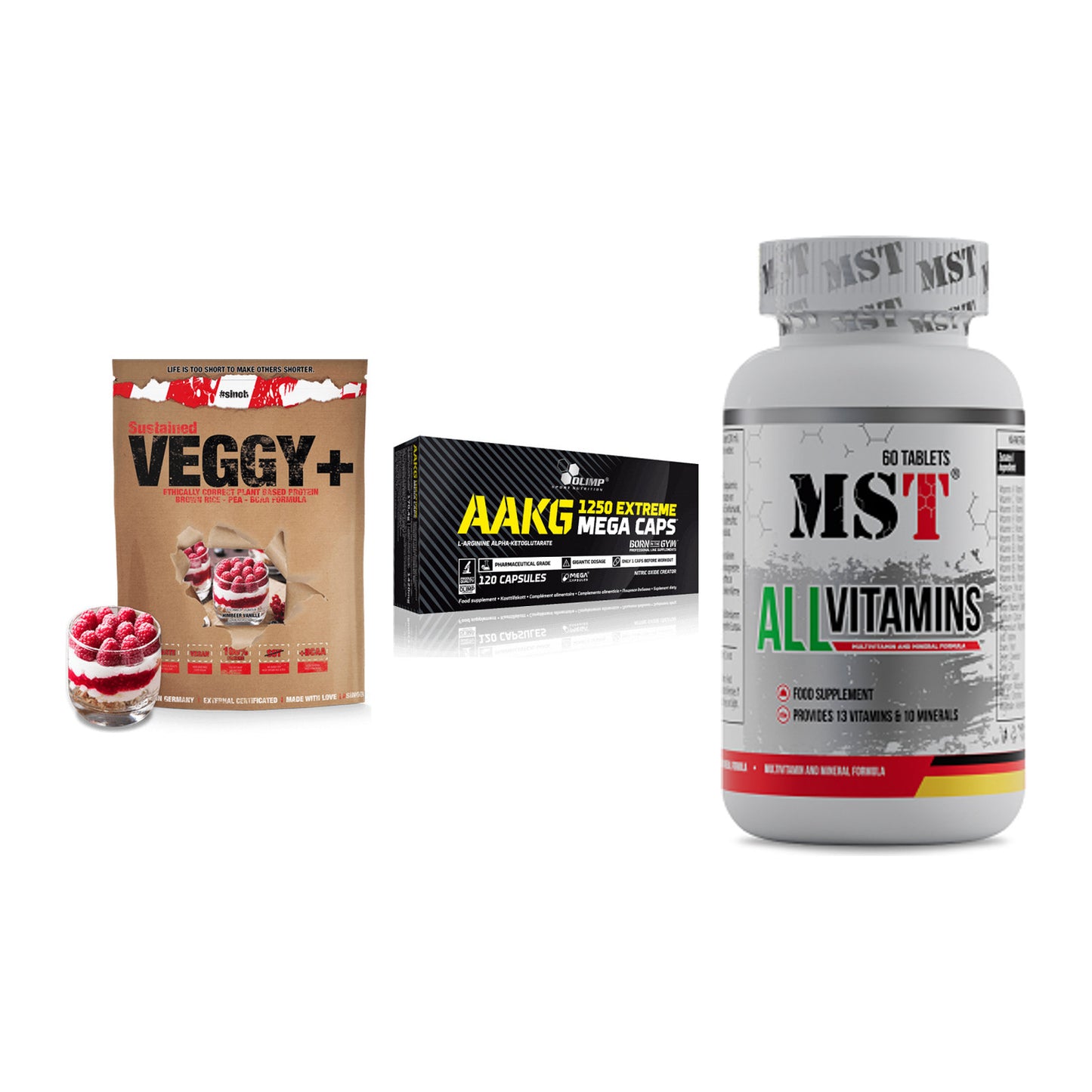 Pflanzliches Set: Sinob VEGGY + Olimp AAKG + MST All Vitamin – alle enthaltenen Artikel