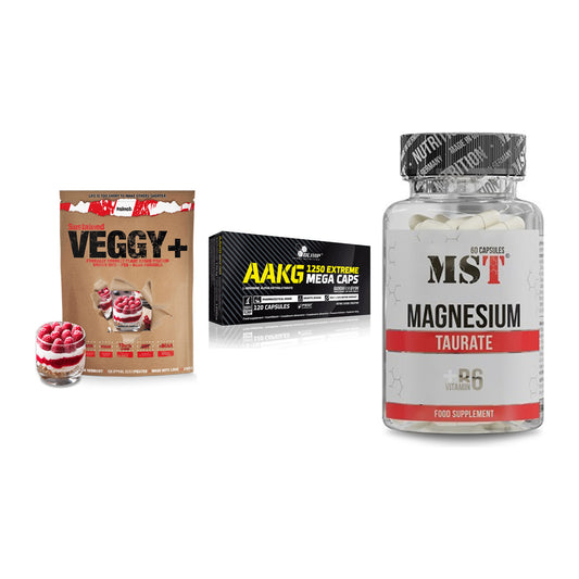 Pflanzliches Set: Sinob VEGGY + Olimp AAKG + MST Magnesium – alle enthaltenen Artikel