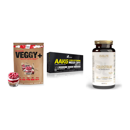Pflanzliches Set: Sinob VEGGY + Olimp AAKG + Evolite Nutriti – alle enthaltenen Artikel