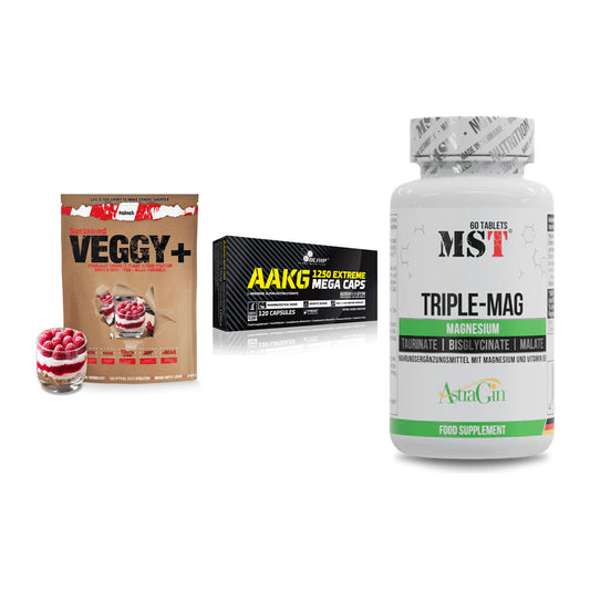 Pflanzliches Set: Sinob VEGGY + Olimp AAKG + MST Tripple Mag – alle enthaltenen Artikel