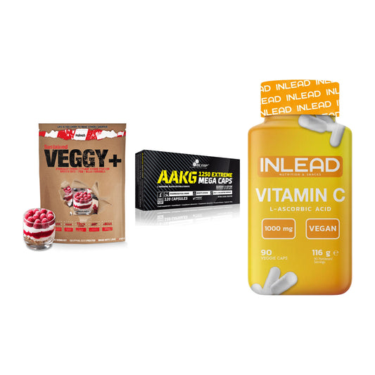 Pflanzliches Set: Sinob VEGGY + Olimp AAKG + INLEAD Vitamin – alle enthaltenen Artikel