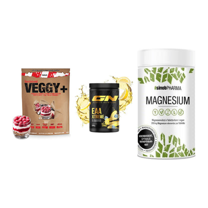 Pflanzliches Set: Sinob VEGGY + GN EAA Xtreme + Sinob Magnesium – alle enthaltenen Artikel
