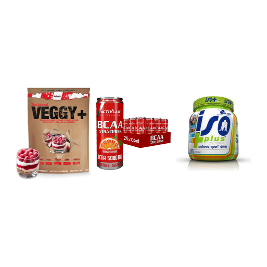 Pflanzliches Set: Sinob VEGGY + Activlab BCAA + Olimp Iso Plus – alle enthaltenen Artikel