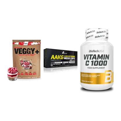 Pflanzliches Set: Sinob VEGGY + Olimp AAKG + BioTech Vitamin – alle enthaltenen Artikel