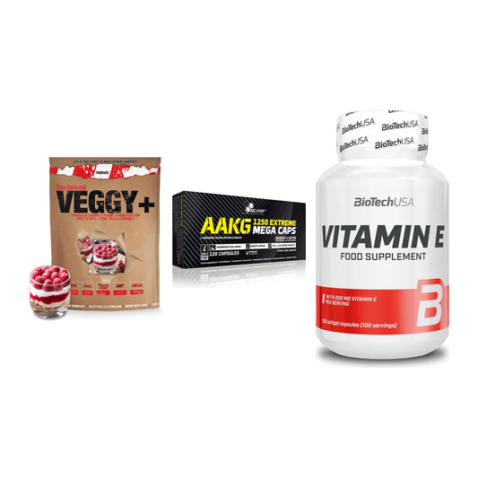 Pflanzliches Set: Sinob VEGGY + Olimp AAKG + BioTech Vitamin – alle enthaltenen Artikel