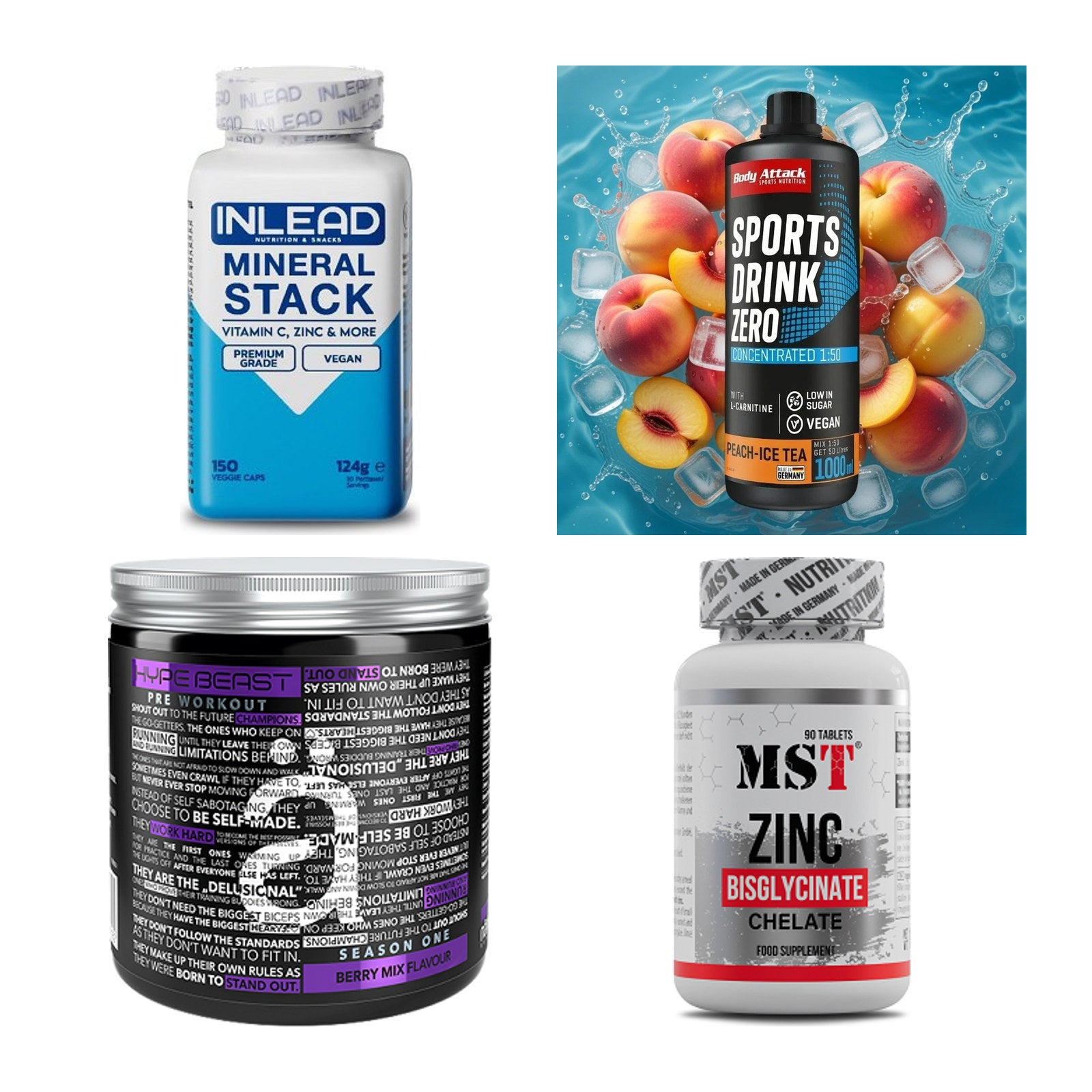 Vitamin-Set: INLEAD Minera + Body Attack + Nanosupps + 1 weitere – alle enthaltenen Artikel