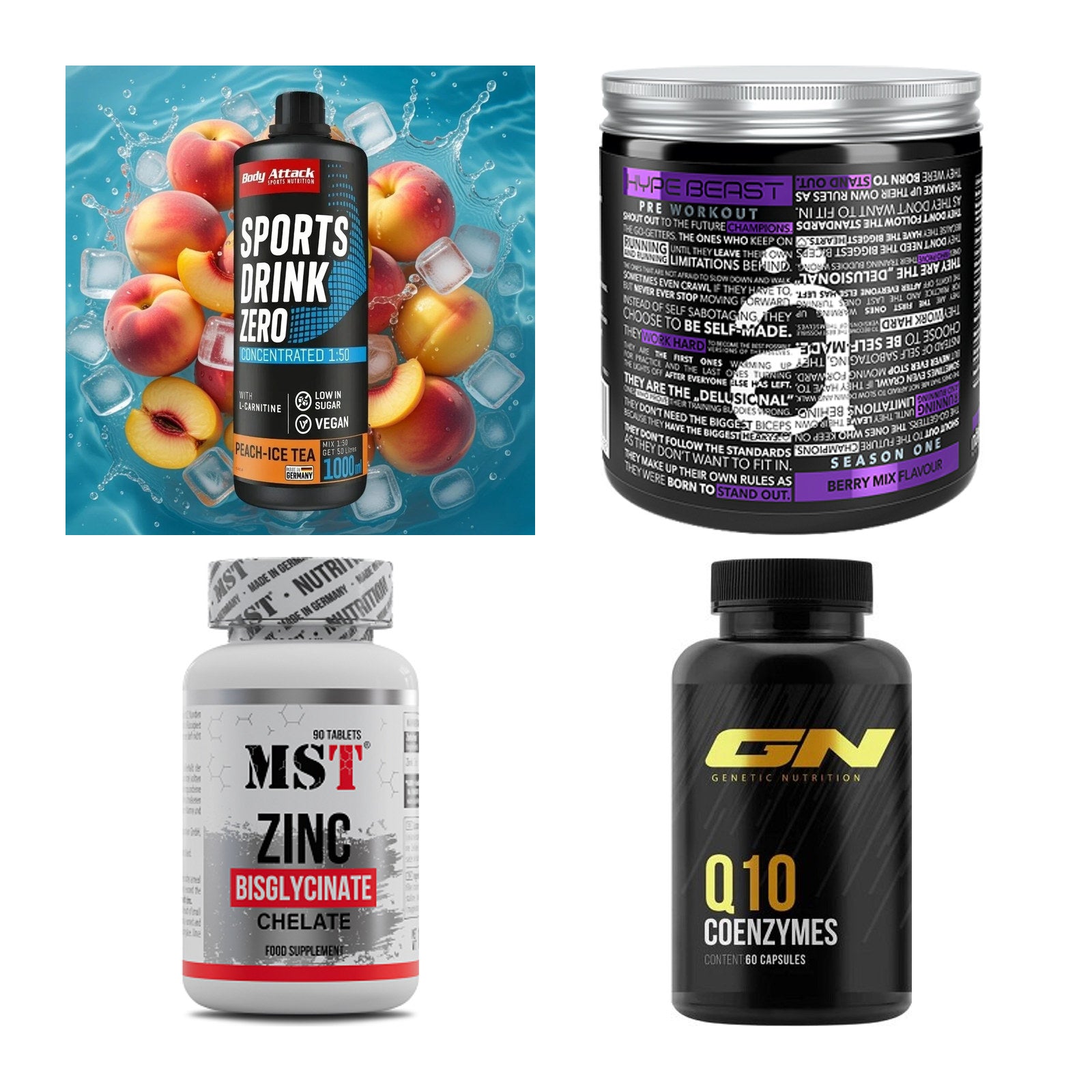 Vitamin-Set: Body Attack + Nanosupps + MST Zinc + 1 weitere – alle enthaltenen Artikel