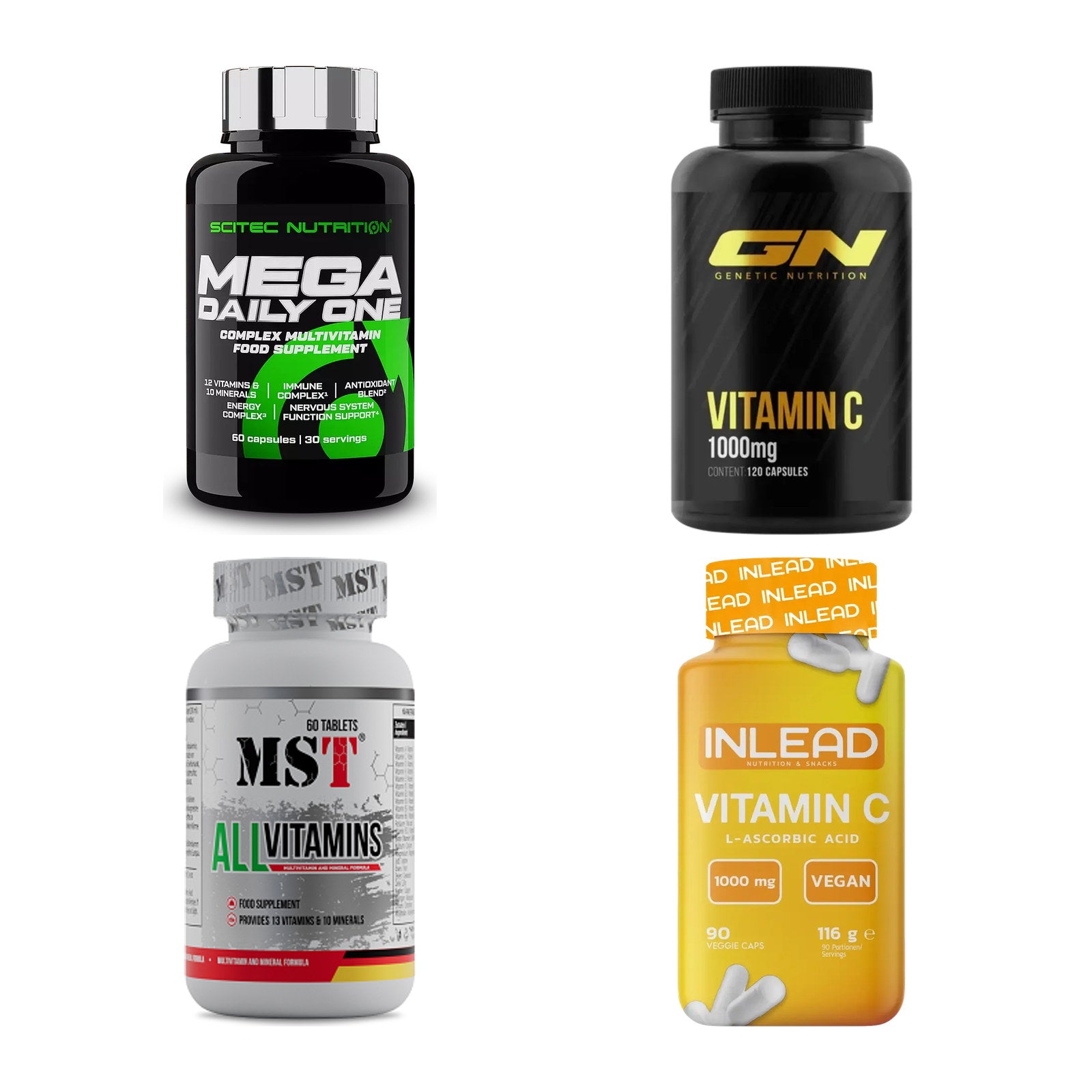 Vitamin-Set: Scitec Mega + GN Vitamin C + MST All + 1 weitere – alle enthaltenen Artikel