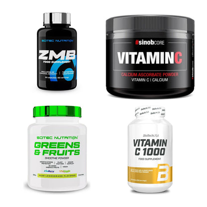 Vitamin-Set: Scitec ZMB + Sinob Vitamin + Scitec Greens + 1 weitere – alle enthaltenen Artikel