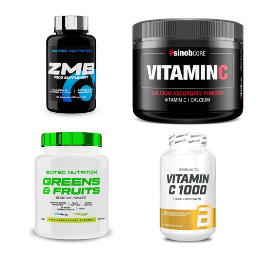 Vitamin-Set: Scitec ZMB + Sinob Vitamin + Scitec Greens + 1 weitere – alle enthaltenen Artikel