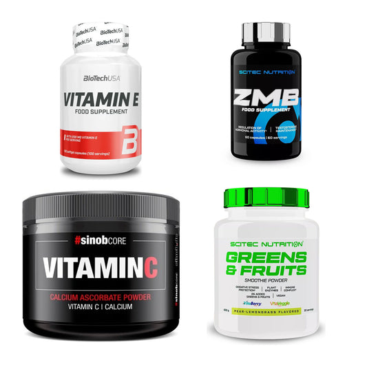 Vitamin-Set: BioTech + Scitec ZMB + Sinob Vitamin + 1 weitere – alle enthaltenen Artikel