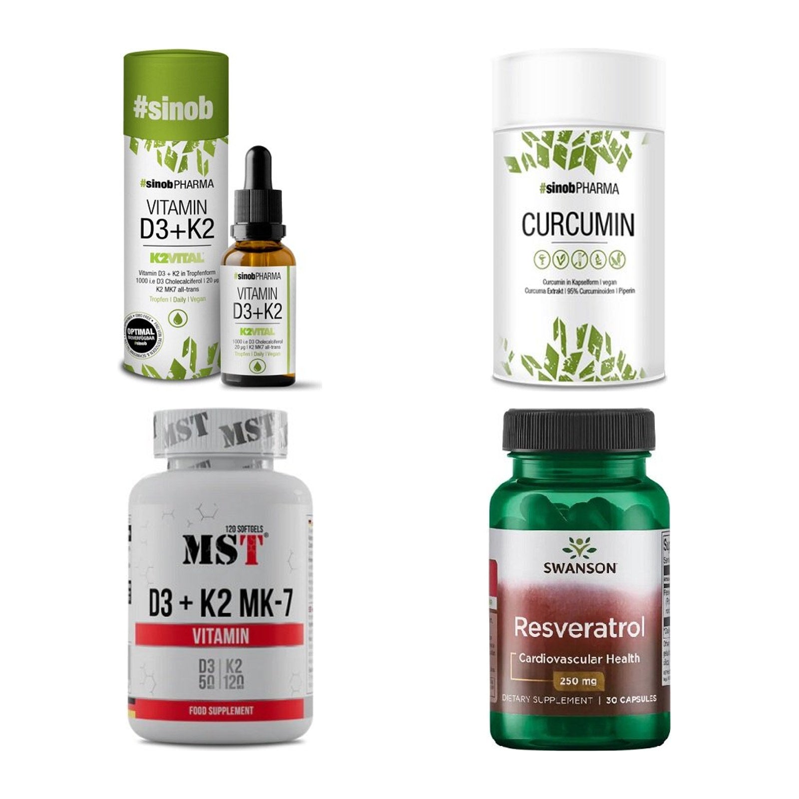 Vitamin-Set: Sinob Vitamin + Sinob Curcumi + MST Vitamin + 1 weitere – alle enthaltenen Artikel