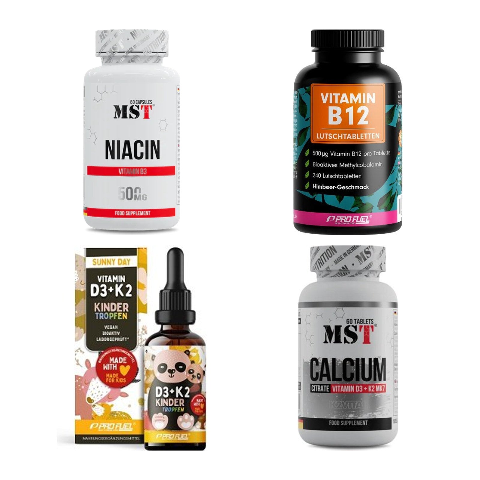Vitamin-Set: MST Niacin + ProFuel Vitamin B12 240 + 2 weitere – alle enthaltenen Artikel