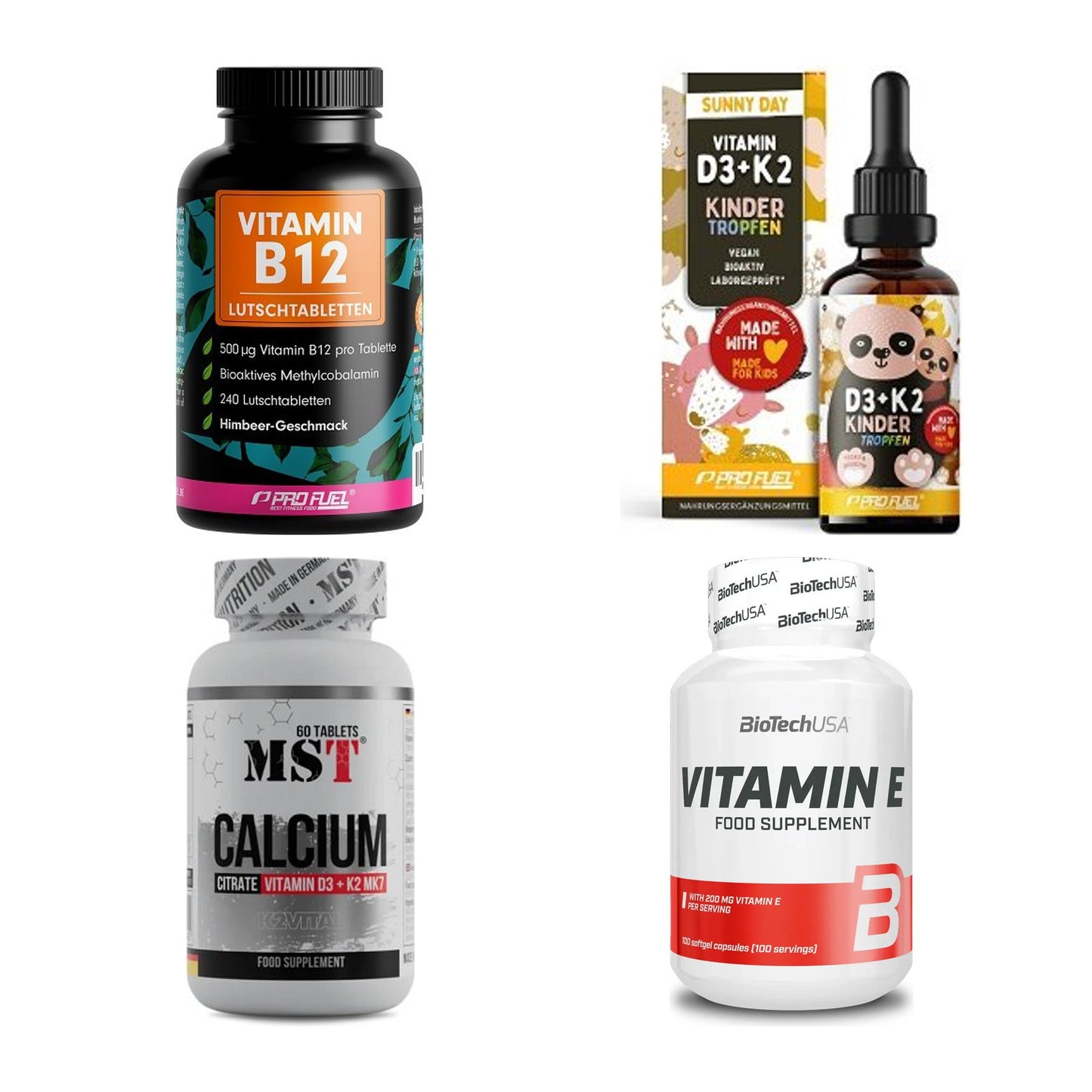 Vitamin-Set: ProFuel Vitamin B12 + ProFuel VITAMIN D3 + 2 weitere – alle enthaltenen Artikel