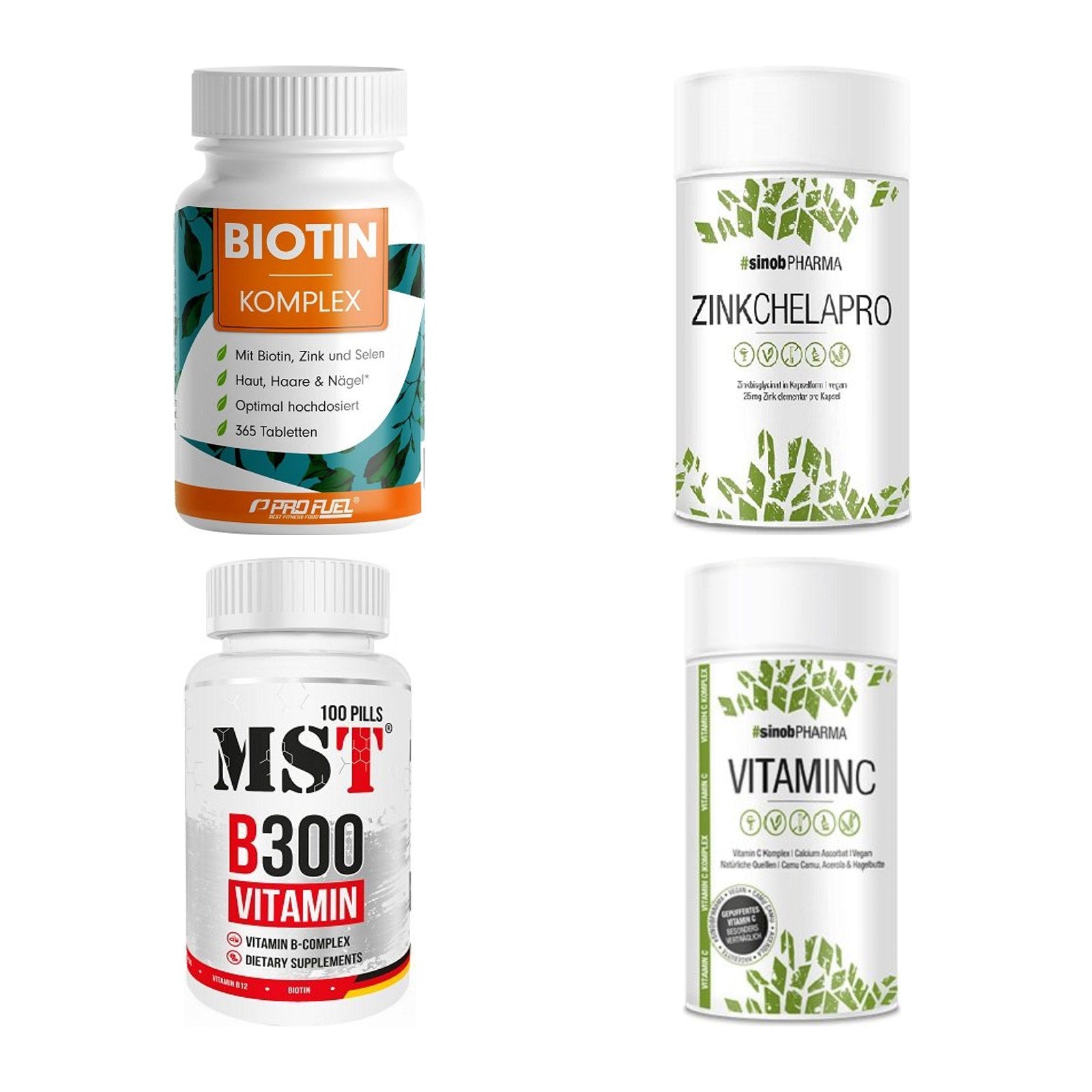 Vitamin-Set: ProFuel + Sinob Zink + MST B300 + 1 weitere – alle enthaltenen Artikel