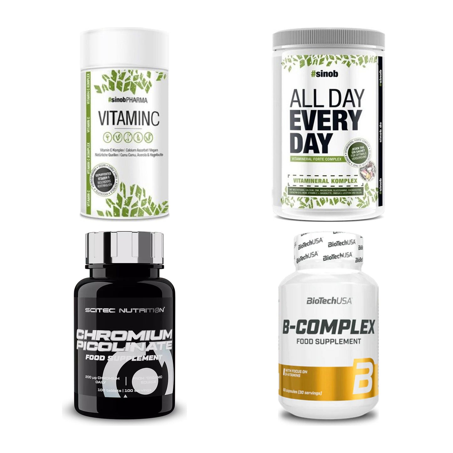 Vitamin-Set: Sinob Vitamin + Sinob All Day + Scitec Chromi + 1 weitere – alle enthaltenen Artikel