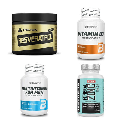 Vitamin-Set: Peak Resveratrol + BioTech Vitamin D3 + 2 weitere – alle enthaltenen Artikel
