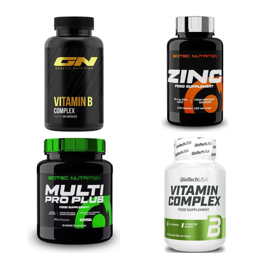 Vitamin-Set: GN Vitamin + Scitec Zinc + Scitec Multi + 1 weitere – alle enthaltenen Artikel