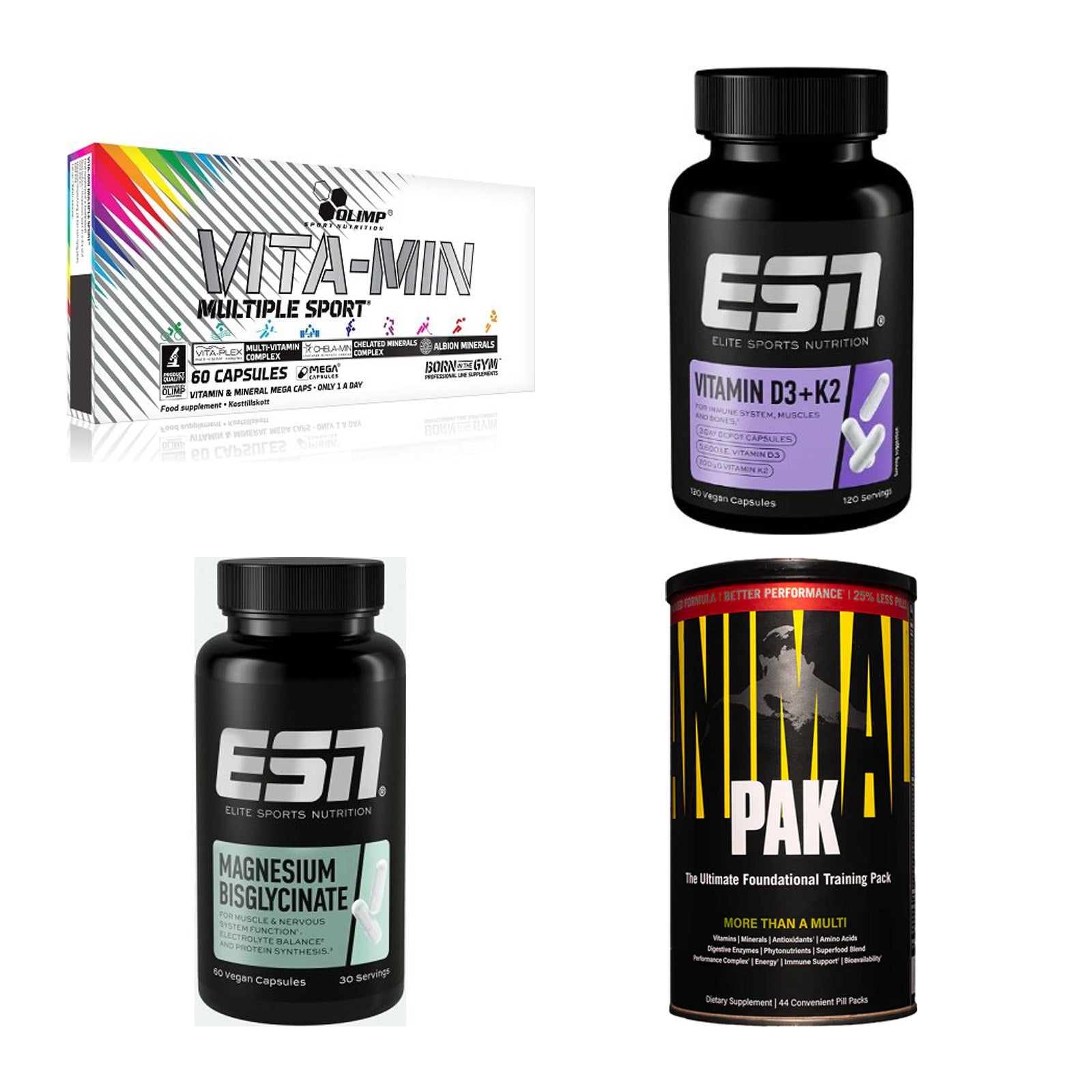 Vitamin-Set: Olimp Vita-Mi + ESN Vitamin + ESN Magnesium + 1 weitere – alle enthaltenen Artikel