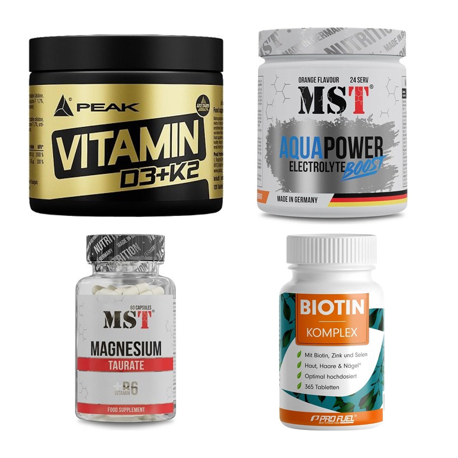 Vitamin-Set: Peak Vitamin + MST Aqua + MST Magnesium + 1 weitere – alle enthaltenen Artikel