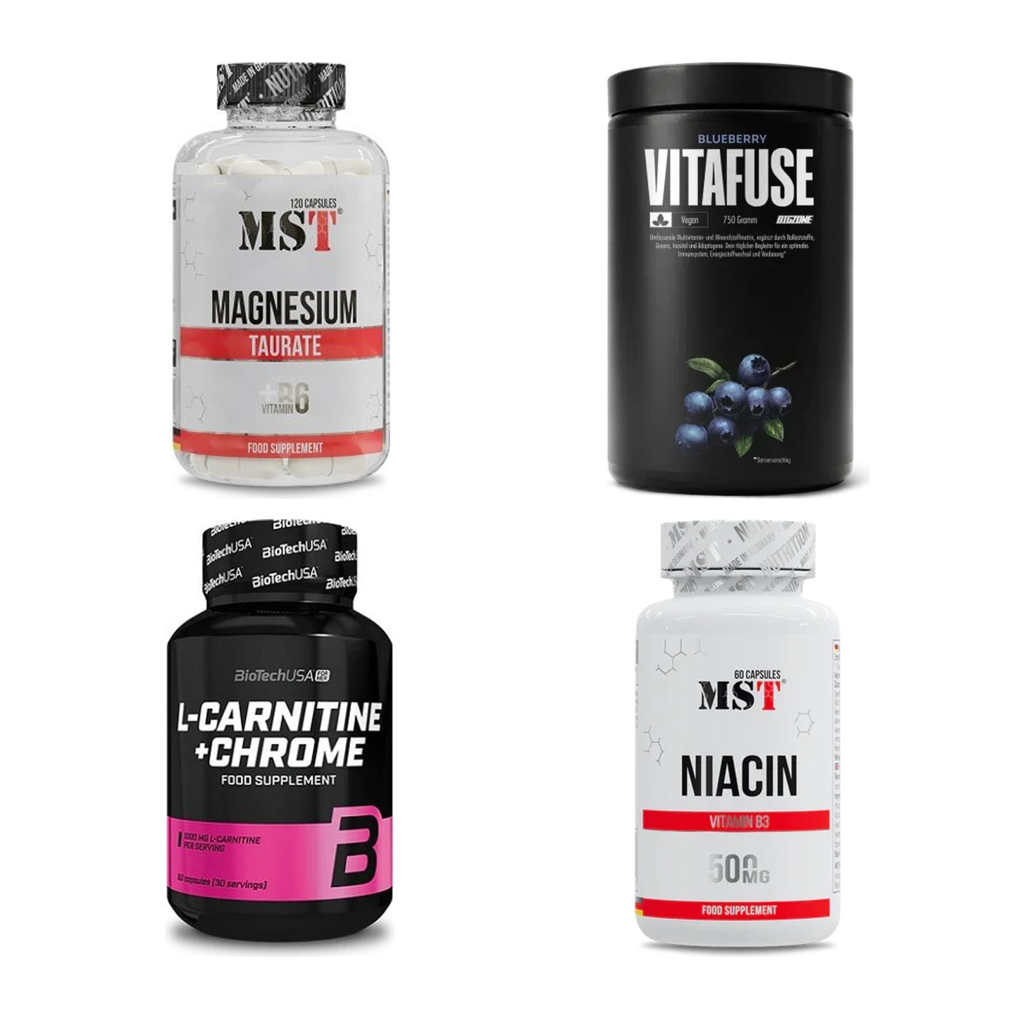 Vitamin-Set: MST Magnesium + Big Zone + BioTech + 1 weitere – alle enthaltenen Artikel