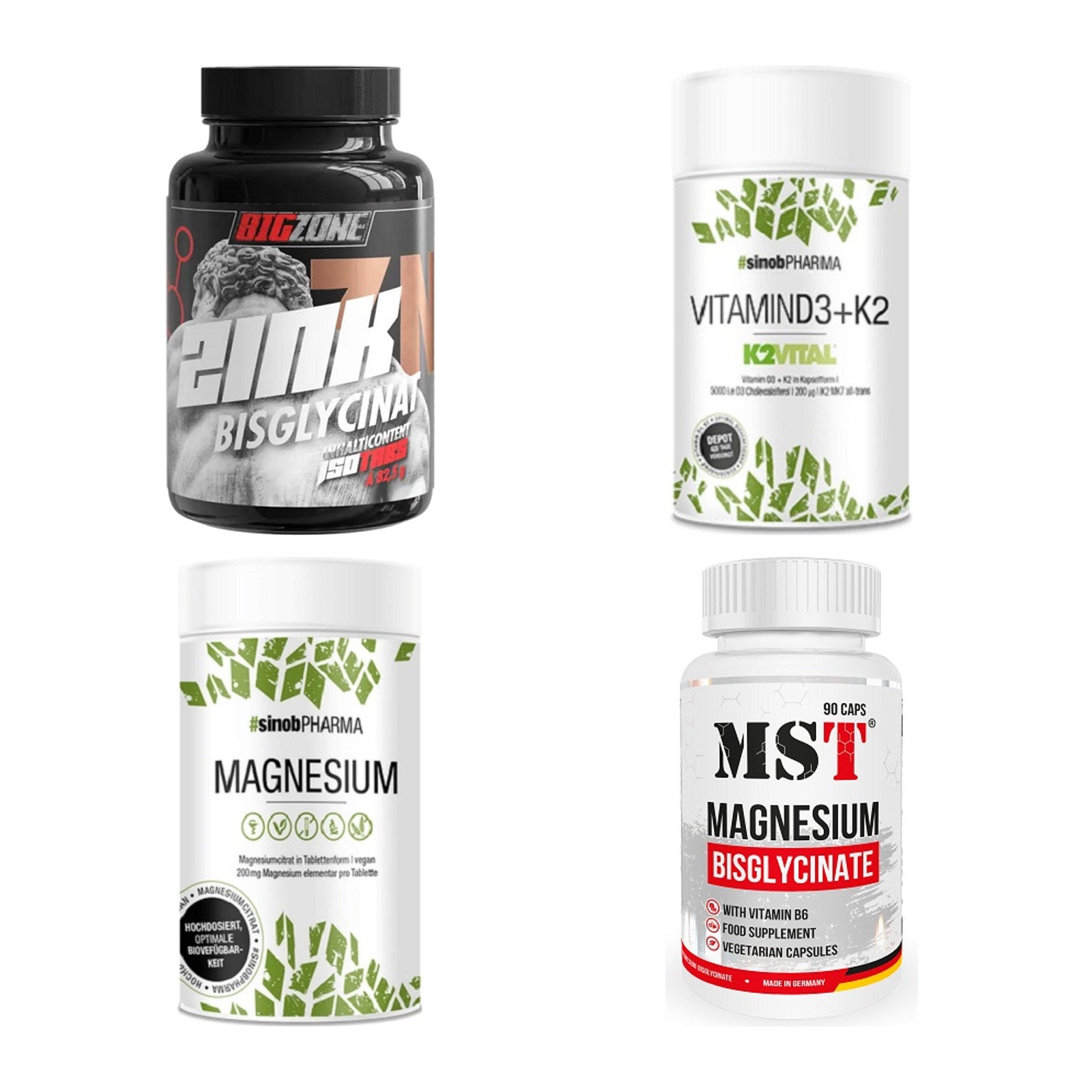 Vitamin-Set: Big Zone Zink + Sinob Vitamin + Sinob Magnesi + 1 weitere – alle enthaltenen Artikel