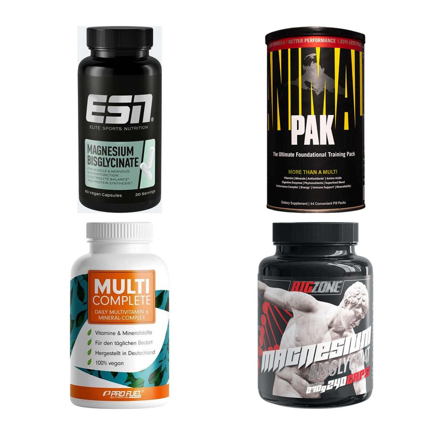 Vitamin-Set: ESN Magnesium + Universal + ProFuel MULTI + 1 weitere – alle enthaltenen Artikel