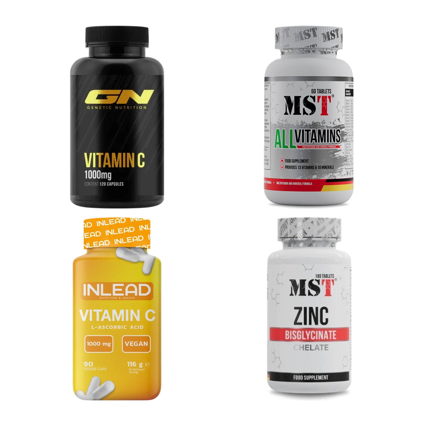 Vitamin-Set: GN Vitamin C + MST All + INLEAD Vitami + 1 weitere – alle enthaltenen Artikel