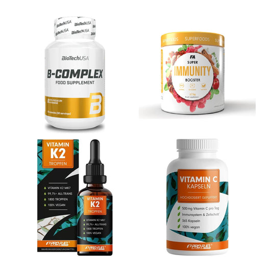 Vitamin-Set: BioTech B + FA Nutrition + ProFuel + 1 weitere – alle enthaltenen Artikel