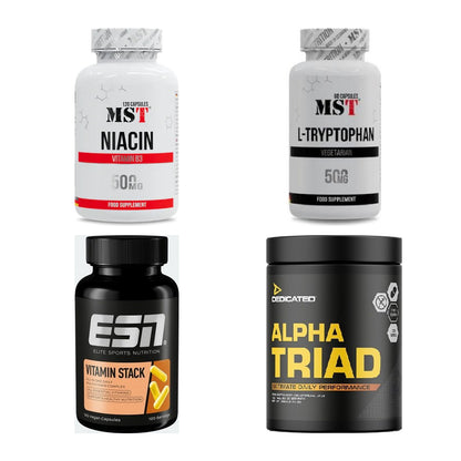 Vitamin-Set: MST Niacin + MST Tryptopha + ESN Vitamin + 1 weitere – alle enthaltenen Artikel